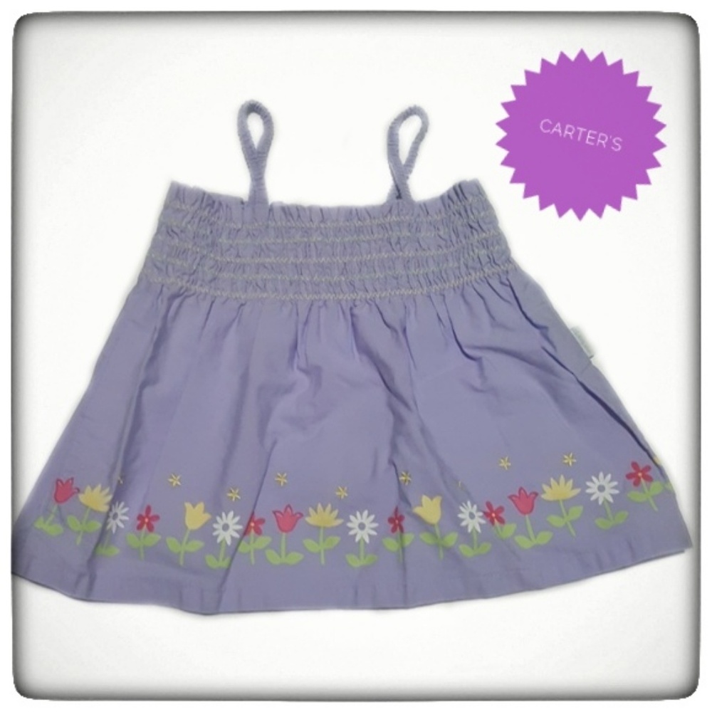 Carter's Light Purple Flower Summer Tank 18-24M